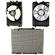 3-Piece Kit Radiator, AWD, includes A/C Condenser Fan and Radiator Fan