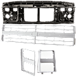 4-Piece Kit Radiator Support Assembly, includes Grille (with Grille Molding Holes), and Driver and Passenger Side Headlight Door