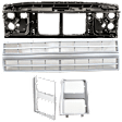 4-Piece Kit Radiator Support Assembly, includes Grille (without Grille Molding Holes), and Driver and Passenger Side Headlight Door