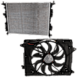2-Piece Kit Radiator, includes Radiator Fan