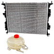 2-Piece Kit Radiator, includes Coolant Reservoir