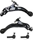4-Piece Kit Front, Driver and Passenger Side, Lower Control Arm Kit, Includes (2) Control Arm and (2) Tie Rod End
