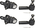 4-Piece Kit Front, Driver and Passenger Side Suspension Kit, Includes (2) Ball Joint and (2) Tie Rod End
