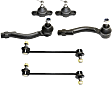 6-Piece Kit Front Suspension Kit, Includes (2) Ball Joint, (2) Sway Bar Link, and (2) Tie Rod End