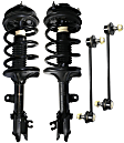 4-Piece Kit Front, Driver and Passenger Side Suspension Kit, Includes (2) Loaded Strut and (2) Sway Bar Link