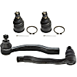 4-Piece Kit Front, Driver and Passenger Side Suspension Kit, Includes (2) Ball Joint and (2) Tie Rod End