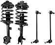 4-Piece Kit Front, Driver and Passenger Side Suspension Kit, Includes (2) Sway Bar Link and (2) Shock Absorber and Strut Assembly