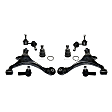8-Piece Kit Front, Driver and Passenger Side, Lower Control Arm Kit, Includes (2) Ball Joint, (2) Control Arm, (2) Sway Bar Link, and (2) Tie Rod End