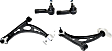 4-Piece Kit Front, Driver and Passenger Side, Lower Control Arm Kit, Includes (2) Control Arm and (2) Tie Rod End