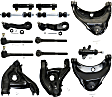 15-Piece Kit Front and Lower Control Arm Kit Includes (4) Control Arm, (4) Tie Rod End, (2) Tie Rod Adjusting Sleeve, (2) Sway Bar Link, (1) Pitman Arm, (1) Idler Arm and (1) Idler Arm Bracket