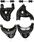 6-Piece Kit Front, Driver and Passenger Side, Upper and Lower Control Arm Kit, Includes (4) Control Arm and (2) Sway Bar Link