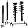 6-Piece Kit Driver and Passenger Side Suspension Kit, Includes (2) Sway Bar Link and (4) Shock Absorber and Strut Assembly