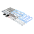 3-Piece Kit Engine Gasket Set, Overhaul, SOHC, 16 Valves, includes Lower Engine Gasket Set and Cylinder Head Bolts