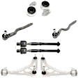7-Piece Kit Front, Driver and Passenger Side, Lower Control Arm Kit, Includes (1) Control Arm Bushing, (2) Control Arm and (4) Tie Rod End