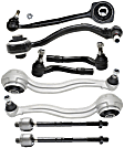 8-Piece Kit Front, Driver and Passenger Side, Lower, Frontward and Rearward Control Arm Kit, Includes (4) Control Arm and (4) Tie Rod End