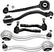 6-Piece Kit Front, Driver and Passenger Side, Lower, Frontward and Rearward Control Arm Kit, Includes (4) Control Arm and (2) Tie Rod End