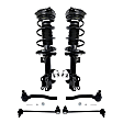 6-Piece Kit Front, Driver and Passenger Side Suspension Kit, Includes (2) Tie Rod End, (2) Sway Bar Link and (2) Shock Absorber and Strut Assembly