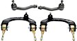 4-Piece Kit Front, Driver and Passenger Side, Upper Control Arm Kit, Includes (2) Control Arm and (2) Tie Rod End