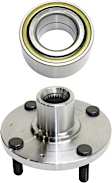 2-Piece Kit Front Wheel Hub, 4 Lugs, Without Bearing, Includes (1) Wheel Bearing and (1) Wheel Hub