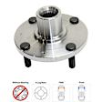 2-Piece Kit Front Wheel Hub, 4 Lugs, Without Bearing, Includes (1) Wheel Bearing and (1) Wheel Hub
