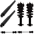 6-Piece Kit Front and Rear Suspension Kit, Includes (2) Sway Bar Link and (4) Shock Absorber and Strut Assembly
