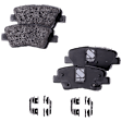 Rear Brake Kit With Calipers, Natural Finish, Plain Surface, 5 Lugs, 282.96 mm, Organic, FWD