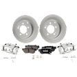 Rear Brake Kit With Calipers, Natural Finish, Plain Surface, 5 Lugs, 282.96 mm, Ceramic, FWD