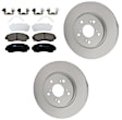 KIT-100725-AE104 Front Brake Disc and Pad Kit, Plain Surface, 5 Lugs, 295.91 mm, Ceramic