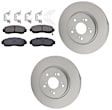 KIT-100725-AE105 Front Brake Disc and Pad Kit, Plain Surface, 5 Lugs, 295.91 mm, Ceramic