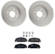 KIT-100725-AE107 Front Brake Disc and Pad Kit, Plain Surface, 4 Lugs, 261.87 mm, Semi-metallic