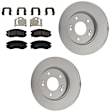 KIT-100725-AE119 Front Brake Disc and Pad Kit, Plain Surface, 5 Lugs, 279.91 mm, Semi-metallic