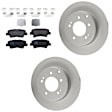 KIT-100725-AE126 Rear Brake Disc and Pad Kit, Plain Surface, 5 Lugs, 282.96 mm, Semi-metallic