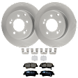 KIT-100725-AE129 Rear Brake Disc and Pad Kit, Plain Surface, 5 Lugs, 282.96 mm, Ceramic