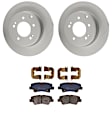 KIT-100725-AE135 Rear Brake Disc and Pad Kit, Plain Surface, 5 Lugs, 282.96 mm, Semi-metallic