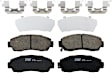 KIT-100725-AE143 Front and Rear Brake Disc and Pad Kit, Plain Surface, 5 Lugs, Front-295.91 mm/Rear-304.55 mm, Ceramic