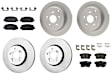 KIT-100725-AE153 Front and Rear Brake Disc and Pad Kit, Plain Surface, 5 Lugs, Front-311.91 mm/Rear-304.55 mm, Ceramic