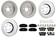 KIT-100725-AE159 Front and Rear Brake Disc and Pad Kit, Plain Surface, 5 Lugs, Front-311.91 mm/Rear-304.55 mm, Ceramic