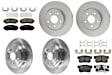 KIT-100725-AE164 Front and Rear Brake Disc and Pad Kit, Plain Surface, 5 Lugs, Front-295.91 mm/Rear-305 mm, Ceramic