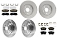 KIT-100725-AE167 Front and Rear Brake Disc and Pad Kit, Plain Surface, 5 Lugs, Front-295.91 mm/Rear-305 mm, Ceramic