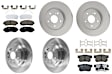 KIT-100725-AE173 Front and Rear Brake Disc and Pad Kit, Plain Surface, 5 Lugs, Front-295.91 mm/Rear-305 mm, Ceramic