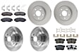 KIT-100725-AE174 Front and Rear Brake Disc and Pad Kit, Plain Surface, 5 Lugs, Front-295.91 mm/Rear-305 mm, Ceramic
