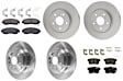 KIT-100725-AE177 Front and Rear Brake Disc and Pad Kit, Plain Surface, 5 Lugs, Front-295.91 mm/Rear-305 mm, Ceramic
