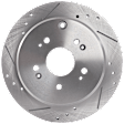 Front and Rear Brake Kit With Calipers, Natural Finish, Front-Plain Surface/Rear-Cross-drilled and Slotted, 5 Lugs, Front-295.91 mm/Rear-304.4 mm, Ceramic, AWD
