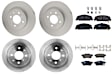 KIT-100725-AE182 Front and Rear Brake Disc and Pad Kit, Plain Surface, 4 Lugs, Front-261.87 mm/Rear-239.01 mm, Front-Semi-Metallic/Rear-Ceramic
