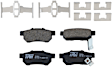 KIT-100725-AE182 Front and Rear Brake Disc and Pad Kit, Plain Surface, 4 Lugs, Front-261.87 mm/Rear-239.01 mm, Front-Semi-Metallic/Rear-Ceramic