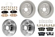 KIT-100725-AE186 Front and Rear Brake Disc and Pad Kit, Plain Surface, 5 Lugs, Front-299.97 mm/Rear-304.55 mm, Ceramic