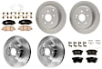 KIT-100725-AE189 Front and Rear Brake Disc and Pad Kit, Plain Surface, 5 Lugs, Front-299.97 mm/Rear-304.55 mm, Ceramic