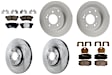 KIT-100725-AE195 Front and Rear Brake Disc and Pad Kit, Plain Surface, 5 Lugs, Front-303.02 mm/Rear-282.96 mm, Ceramic