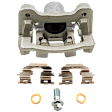 Front and Rear Brake Kit With Calipers, Natural Finish, Plain Surface, 5 Lugs, Front-320.04 mm/Rear-282.96 mm, Front-Ceramic/Rear-Organic, FWD