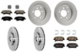 KIT-100725-AE211 Front and Rear Brake Disc and Pad Kit, Plain Surface, 5 Lugs, Front-320.04 mm/Rear-282.96 mm, Front-Ceramic/Rear-Semi-Metallic